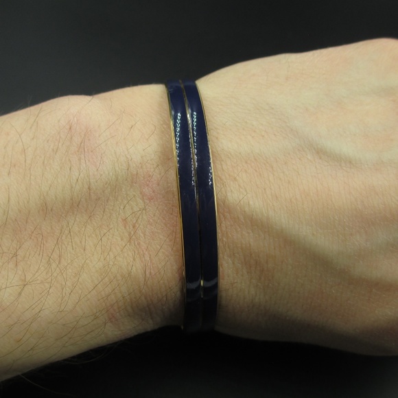 Stylish Blue & Gold Napier Brand Bangle Bracelet - Picture 2 of 5